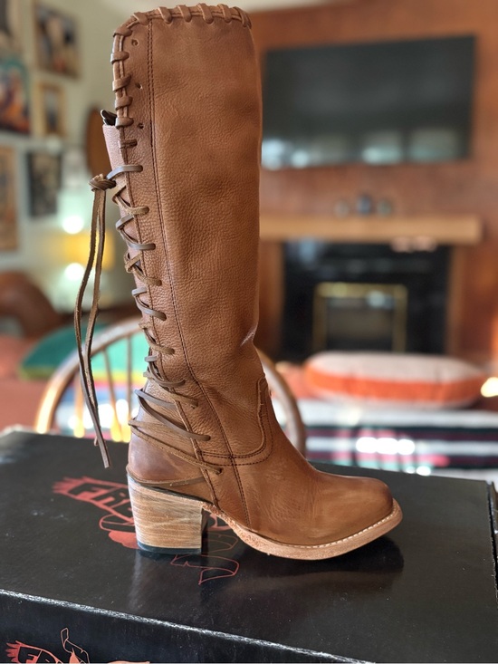 Freebird by Steven Shoes - Freebird by Steven Dillon Tall Lace-Up Leather Boots - Wheat
